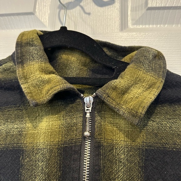 STUSSY SOLD OUT Black and Olive Green Plaid Shirt Jacket | Size S | Cotton | - Picture 13 of 17